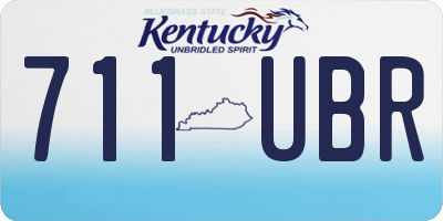 KY license plate 711UBR