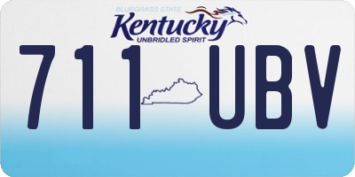 KY license plate 711UBV