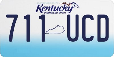 KY license plate 711UCD