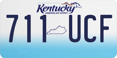 KY license plate 711UCF
