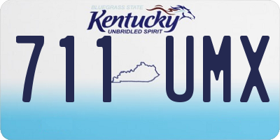 KY license plate 711UMX
