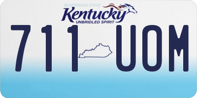 KY license plate 711UOM