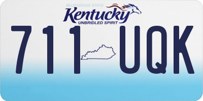 KY license plate 711UQK
