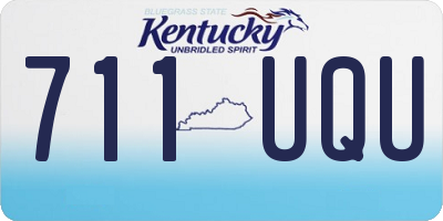 KY license plate 711UQU