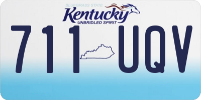 KY license plate 711UQV