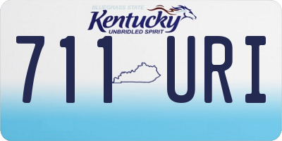 KY license plate 711URI