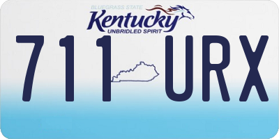 KY license plate 711URX