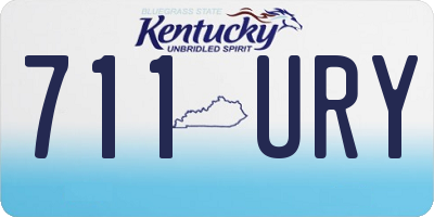 KY license plate 711URY