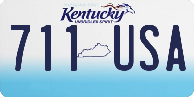 KY license plate 711USA