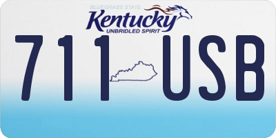 KY license plate 711USB