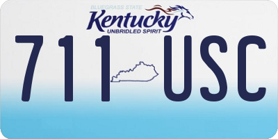 KY license plate 711USC