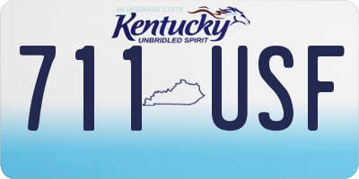KY license plate 711USF
