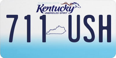 KY license plate 711USH