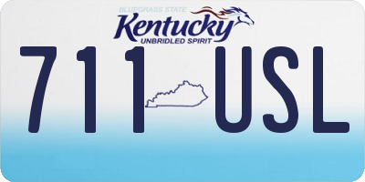 KY license plate 711USL