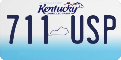 KY license plate 711USP