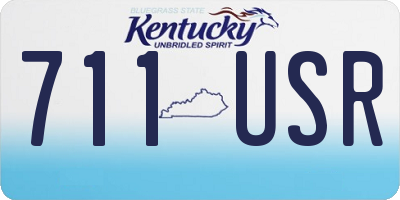 KY license plate 711USR