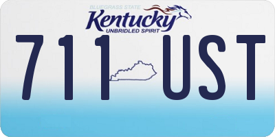 KY license plate 711UST