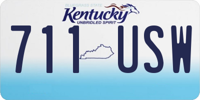 KY license plate 711USW