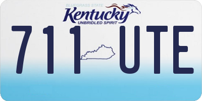 KY license plate 711UTE