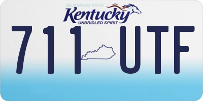 KY license plate 711UTF
