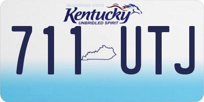 KY license plate 711UTJ