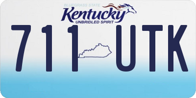 KY license plate 711UTK