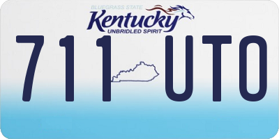 KY license plate 711UTO