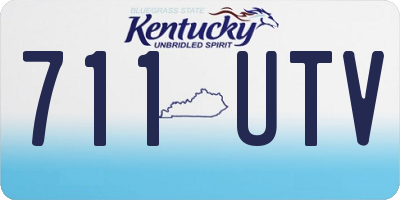 KY license plate 711UTV