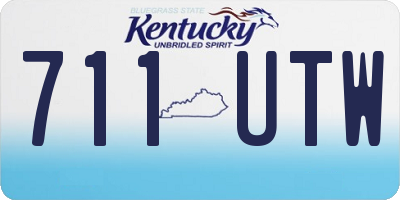 KY license plate 711UTW