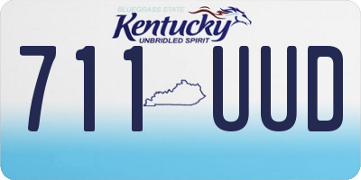 KY license plate 711UUD