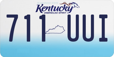 KY license plate 711UUI