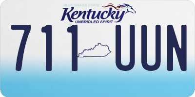 KY license plate 711UUN