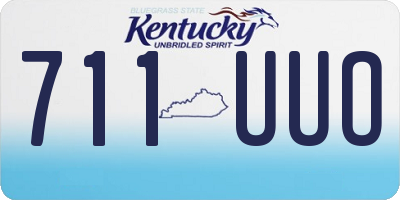 KY license plate 711UUO