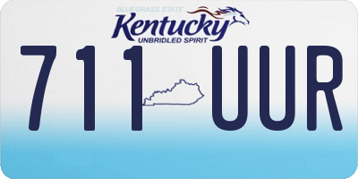 KY license plate 711UUR