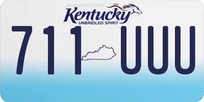 KY license plate 711UUU