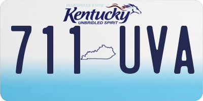 KY license plate 711UVA