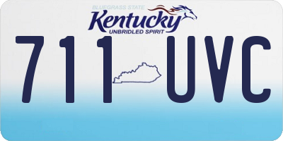 KY license plate 711UVC