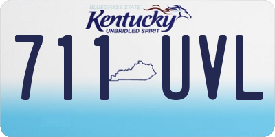 KY license plate 711UVL