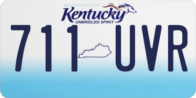 KY license plate 711UVR