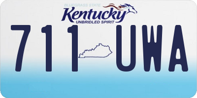 KY license plate 711UWA