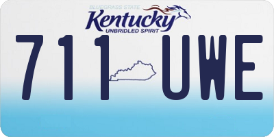 KY license plate 711UWE