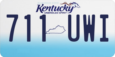 KY license plate 711UWI