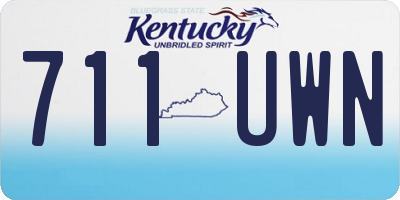KY license plate 711UWN