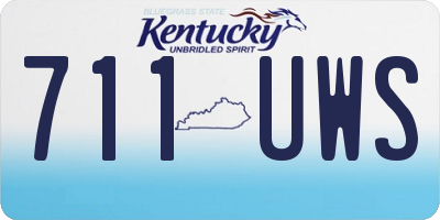 KY license plate 711UWS
