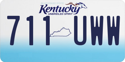 KY license plate 711UWW