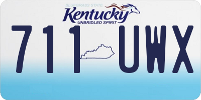 KY license plate 711UWX