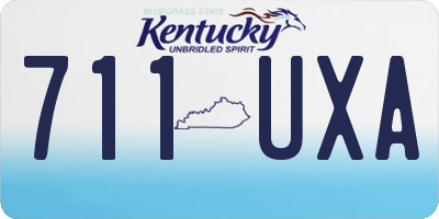 KY license plate 711UXA