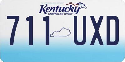 KY license plate 711UXD