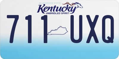 KY license plate 711UXQ