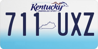 KY license plate 711UXZ